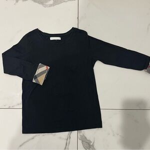 BURBERRY Girl Black Long Sleeve Tshirt 8